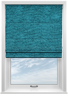 Maurice, Teal - Twist&Fit Roman Blind